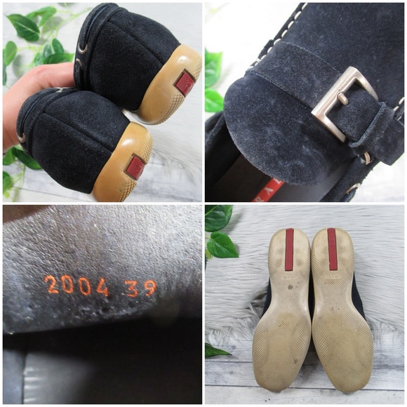 PRADA Navy Suede Loafers Women’s 39 US Size 9 - Picture 9 of 11